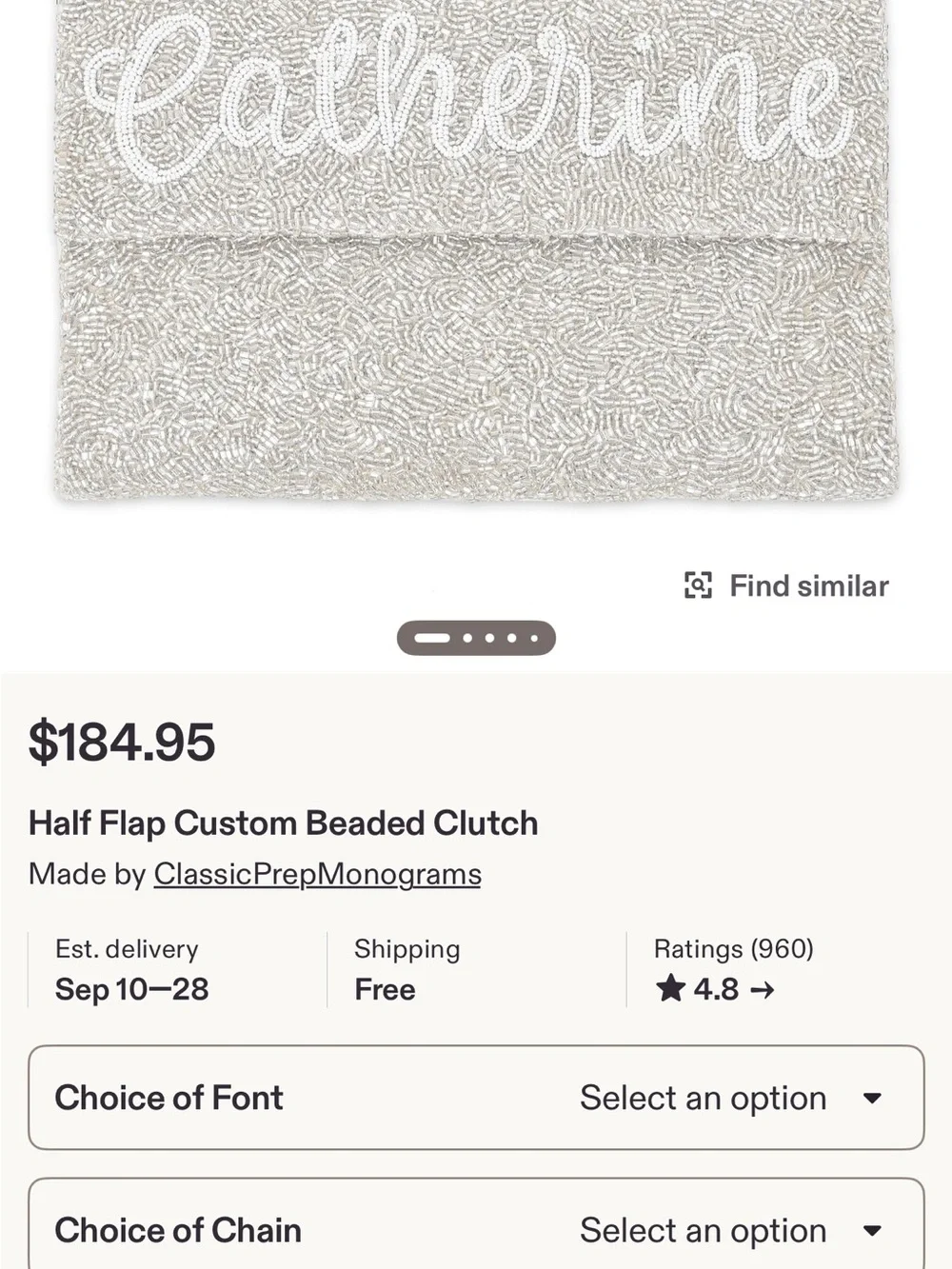 Mrs. Vinson Embellished Custom Clutch